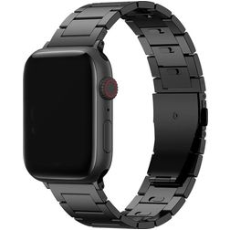 Mobigear Sydney Titan Apple Watch Armband Faltschließe - 49/46/45/44 mm - Schwarz