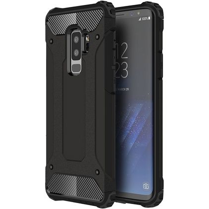 Mobigear Outdoor Samsung Galaxy S9 Plus Hülle Hardcase Backcover Stoßfest - Schwarz
