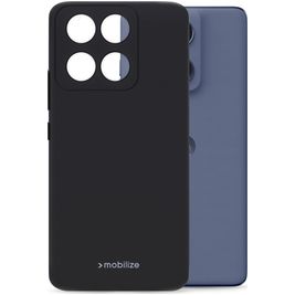 Mobilize Rubber Gelly Motorola Edge 60 Fusion Hülle Flexibles TPU Backcover - Schwarz