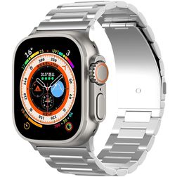 Mobigear Perth Titan Apple Watch Armband Faltschließe - 49/46/45/44 mm - Silber