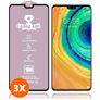 Mobigear Premium Huawei Mate 30 Panzerglas Gehärtetes Glas Displayschutz - Hüllenfreundlich - Schwarz (3er Pack)