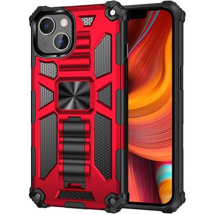 Mobigear Armor Stand iPhone 13 Pro Hülle Hardcase Backcover Stoßfest mit Ständer - Rot