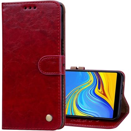 Mobigear Wallet Samsung Galaxy J6 Plus Hülle Klapphülle Geldbörse - Rot