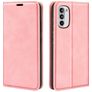 Mobigear Retro Slim Motorola Moto G52 Hülle Klapphülle Geldbörse - Pink