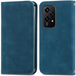 Mobigear Retro Slim HONOR 200 Lite Hülle Klapphülle Geldbörse - Blau