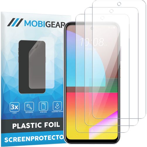 Mobigear HTC Desire 21 Pro Displayschutz Schutzfolie - Hüllenfreundlich (3er Pack)