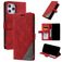 Mobigear Rhombus iPhone 12 Pro Max Klapphülle Portemonnaie - Rot