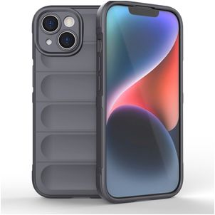 Mobigear Bumpy iPhone 15 Hülle Flexibles TPU Backcover - Charcoal