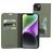 Mobiparts Classic Wallet iPhone 14 Plus Hülle Klapphülle Geldbörse - Stone Green
