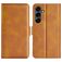 Mobigear Slim Magnet Samsung Galaxy S25 FE Hülle Klapphülle Geldbörse - Cognac