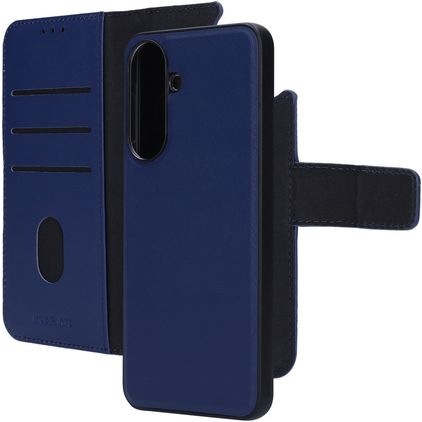Mobiparts Samsung Galaxy A57 Hülle Echtes Leder Abnehmbare 2in1 Klapphülle Geldbörse - Blau