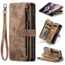 Caseme C30 Samsung Galaxy Z Fold 4 Hülle Klapphülle Geldbörse - Braun