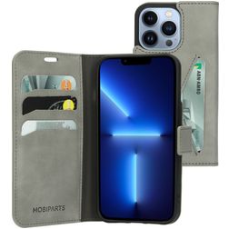Mobiparts Classic Wallet iPhone 13 Pro Hülle Klapphülle Geldbörse - Granite Grey