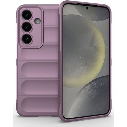 Mobigear Bumpy Samsung Galaxy S25 Hülle Flexibles TPU Backcover - Lila