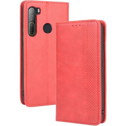Mobigear Sensation HTC Desire 20 Pro Hülle Klapphülle Geldbörse - Rot