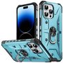 Mobigear Armor Ring iPhone 14 Pro Max Hülle Hardcase Backcover Stoßfest mit Ringhalter - Blau