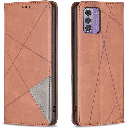 Mobigear Rhombus Slim Nokia G42 Klapphülle - Braun