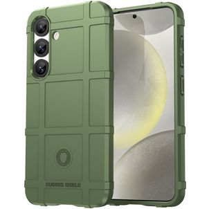 Mobigear Rugged Shield Samsung Galaxy S25 Hülle Flexibles TPU Backcover Stoßfest - Grün