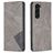 Mobigear Rhombus Slim Samsung Galaxy S25 Plus Hülle Klapphülle - Grau