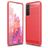 Mobigear Brushed Slim Samsung Galaxy S21 FE Hülle Flexibles TPU Backcover - Rot