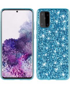 Mobigear Glitter Samsung Galaxy S20 Hülle Hardcase Backcover - Blau