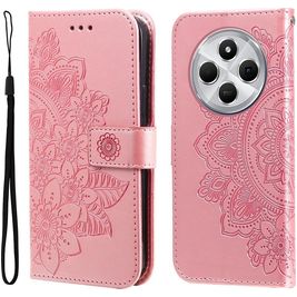 Mobigear Flowers Xiaomi Redmi 14C Hülle Klapphülle Geldbörse - Roségold