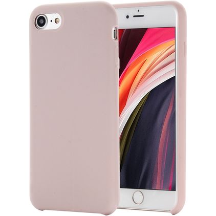 Mobigear Rubber Touch iPhone SE (2022) Silikon Hülle Backcover - Pink