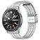 Mobigear Seven Bead Edelstahl Smartwatch Armband Klappschließe - 20 mm - Silber