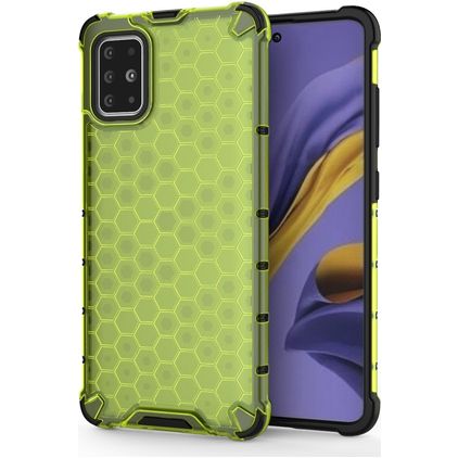 Mobigear Honeycomb Samsung Galaxy A51 Hardcase Backcover Shockproof - Grün