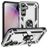 Mobigear Armor Ring Samsung Galaxy S23 FE Hülle Hardcase Backcover Stoßfest mit Ringhalter - Silber