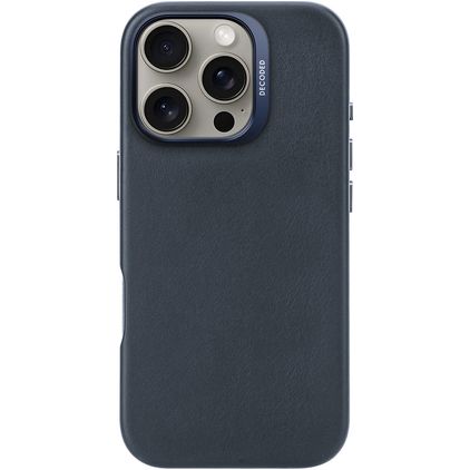 Decoded iPhone 16 Pro MagSafe Hülle Echtes Leder Backcover - Marineblau