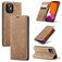 CaseMe 013 iPhone 12 Pro Klapphülle Portemonnaie - Braun