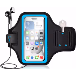 Mobigear Go Active Handyhalterung Joggen Samsung Galaxy A23 Sporthülle Neopren Sportarmband - Blau