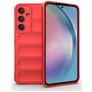 Mobigear Bumpy Samsung Galaxy A55 Hülle Flexibles TPU Backcover - Rot