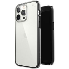 Speck Presidio Perfect Clear Geo iPhone 14 Pro Max Hülle Hardcase Backcover Stoßfest - Transparent / Schwarz