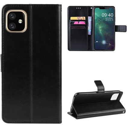 Mobigear Wallet iPhone 11 Hülle Klapphülle Geldbörse - Schwarz