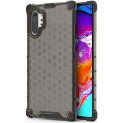 Mobigear Honeycomb Samsung Galaxy Note 10 Plus Hülle Hardcase Backcover Stoßfest - Schwarz
