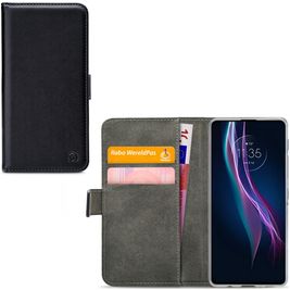 Mobilize Classic Gelly Wallet Motorola One Fusion Plus Hülle Klapphülle Geldbörse - Schwarz