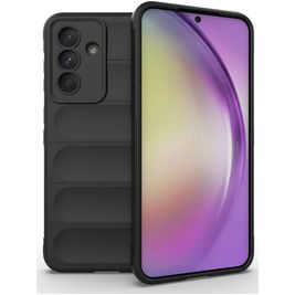 Mobigear Bumpy Samsung Galaxy A56 Hülle Flexibles TPU Backcover - Schwarz