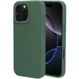 Mobiparts iPhone 16 Pro Max Silikon Hülle Backcover - Forest Green