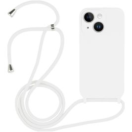 Mobigear Lanyard iPhone 14 Silikon Handykette - Weiß Mobigear Lanyard iPhone 14 Silikon Handykette - Weiß