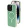 Mobiparts Hardcover iPhone 14 Pro MagSafe Hülle Hardcase Backcover - Satin Light Green