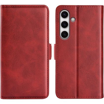 Mobigear Slim Magnet Samsung Galaxy S24 FE Hülle Klapphülle Geldbörse - Rot