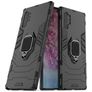Mobigear Armor Ring Samsung Galaxy Note 10 Plus Hülle Hardcase Backcover Stoßfest mit Ringhalter - Schwarz