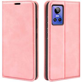 Mobigear Retro Slim Realme GT Neo 3 Hülle Klapphülle Geldbörse - Pink