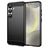 Mobigear Brushed Slim Samsung Galaxy S25 Hülle Flexibles TPU Backcover - Schwarz
