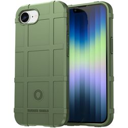 Mobigear Rugged Shield iPhone 16e Hülle Flexibles TPU Backcover Stoßfest - Grün