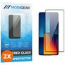 Mobigear Premium POCO M6 Pro Panzerglas Gehärtetes Glas Displayschutz - Hüllenfreundlich - Schwarz (2er Pack)