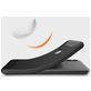 Mobigear Brushed Slim Motorola One Power Hülle Flexibles TPU Backcover - Schwarz
