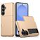 Mobigear Card Samsung Galaxy S26 Plus Hülle Hardcase Backcover Stoßfest mit Kartenhalter - Gold